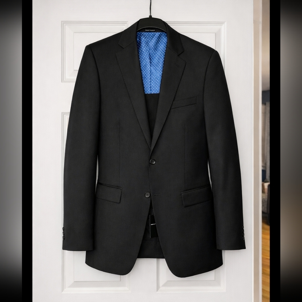 Alton Lane Mercantile Fit Blazer 44L Men’s Black Work Suit Jacket Tailored